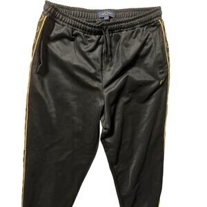 Fred Perry Track Pants XL Black Gold Laurel Stripe Joggers Portugal Mens XL
